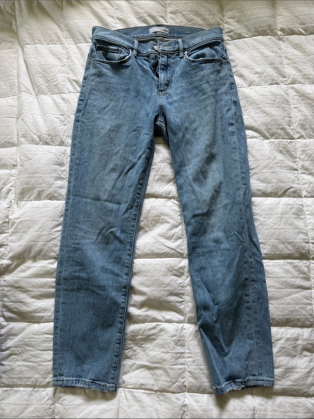 LOFT Light Wash Straight-Leg Jeans